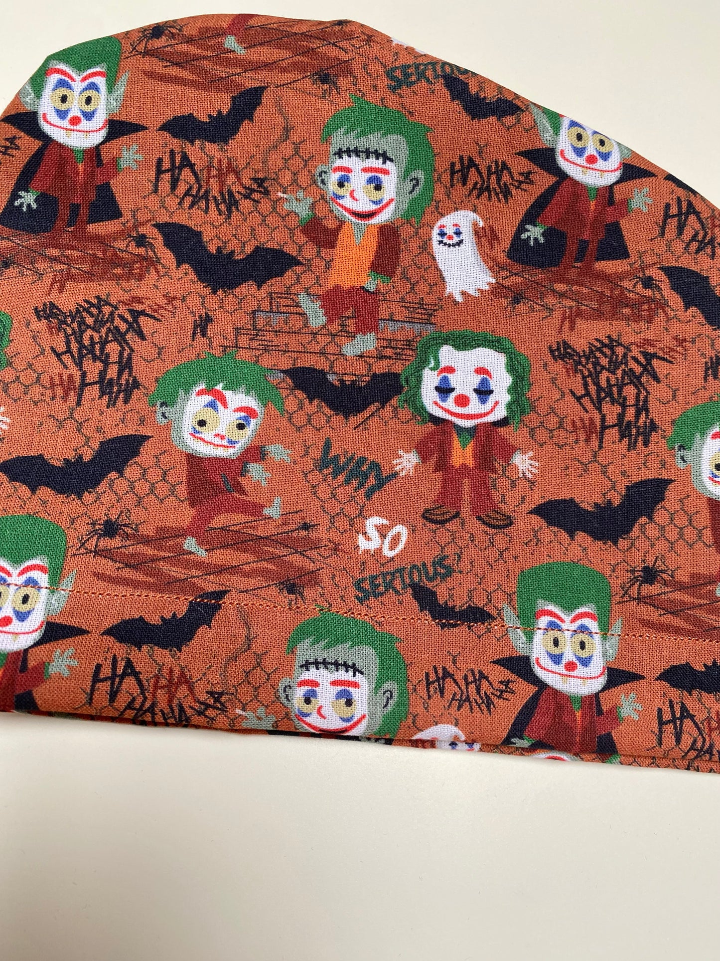 Calot de bloc opératoire en tissu - Halloween Joker x Frankenstein