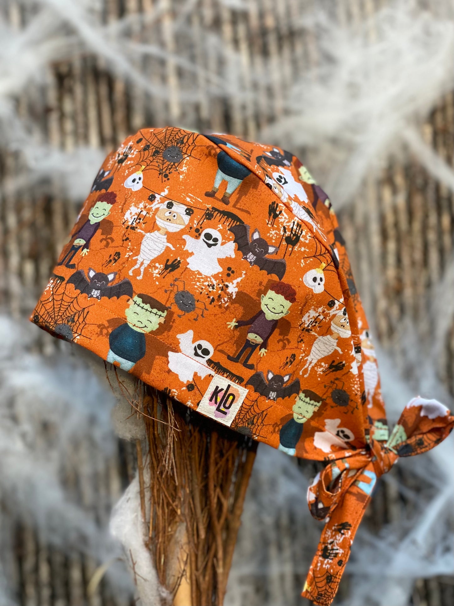 Calot de bloc opératoire en tissu - Halloween momies