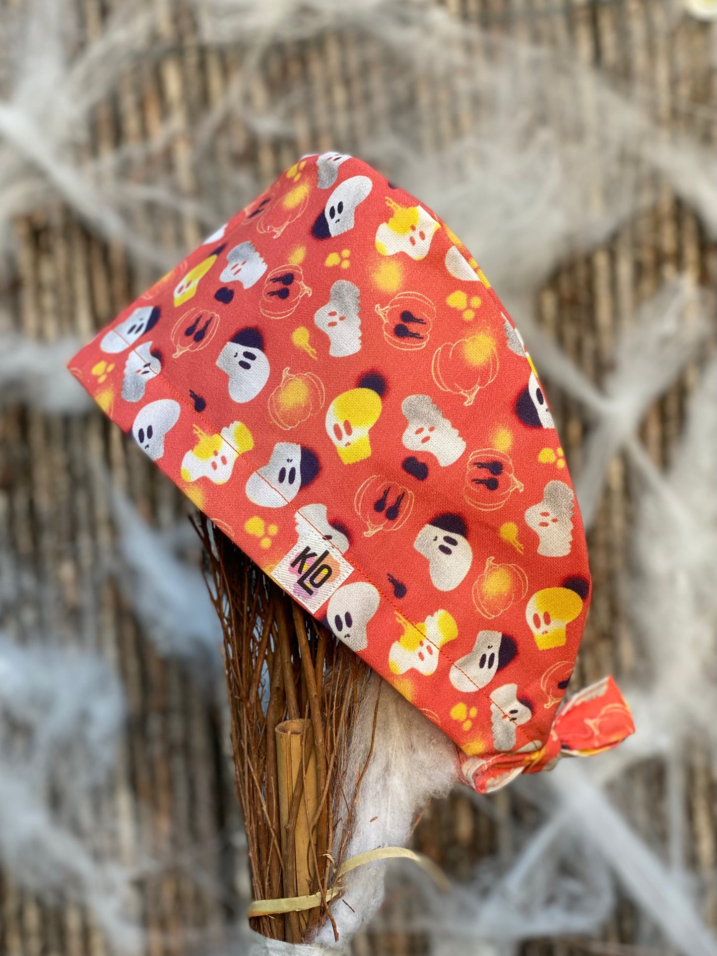 Calot de bloc opératoire en tissu - Halloween fantômes